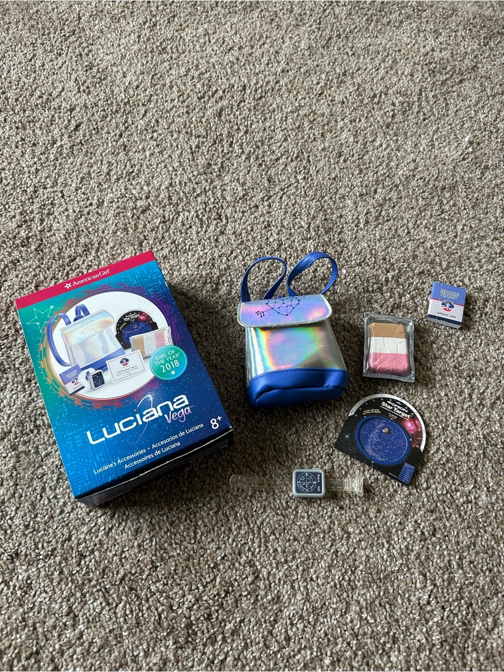 American Girl doll Luciana accessories with box